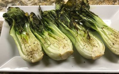 Roasted Baby Bok Choy With Sriracha Sauce