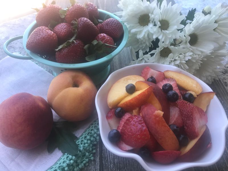 Summer Peach and Berry Bowls